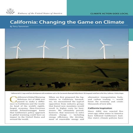 California changing the game on climate