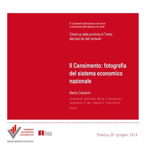 M. Calzaroni - Il Censimento: fotografia del sistema economico nazionale