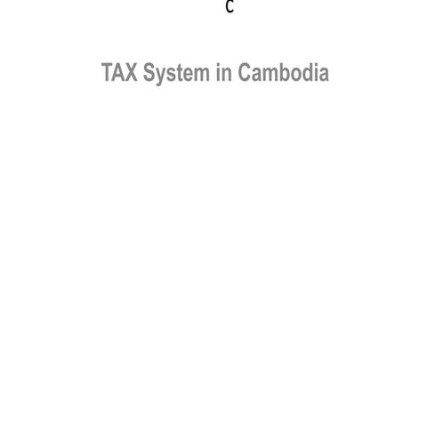 Cambodian tax system 