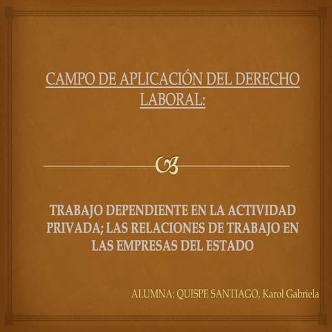 Campo de aplicación del derecho laboral