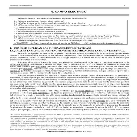 Campo electrico teoria y problemas
