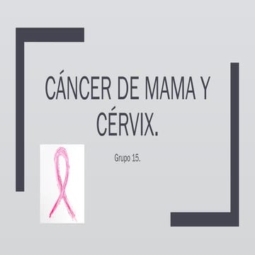 El cáncer de cuello uterino es cáncer que se origina en las células del cuell...