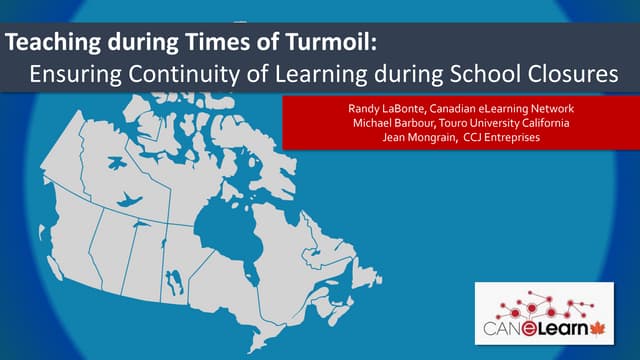 CANeLearn Leadership Summit 2022: Teaching During Times of Turmoil: Ensuring ...