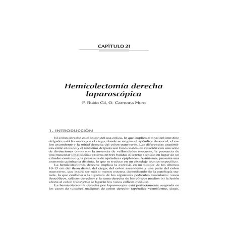 Hemicolectomía derecha laparoscópica