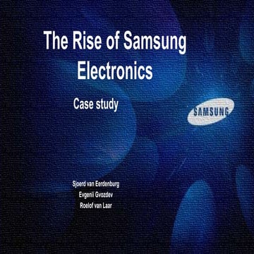 Samsung Electronics Strategy & Business Model