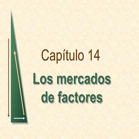 Capítulo 14 los mercados de factores