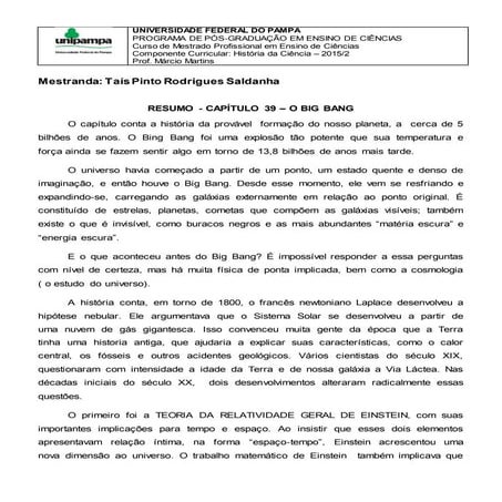 Capítulo 39: O Big Bang