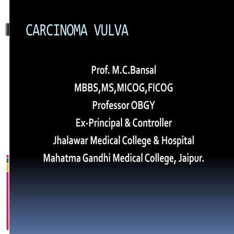 Carcinoma Vulva
