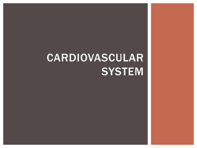 Cardiovascular system