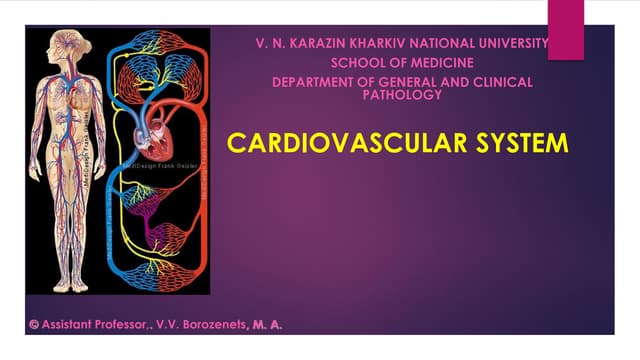 Lecture: Cardiovascular system (Special Histology)