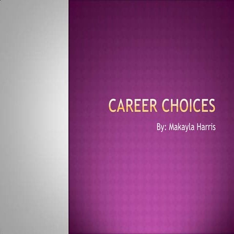 Career choices makayla harris