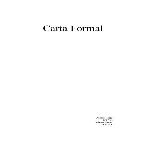 Carta formal