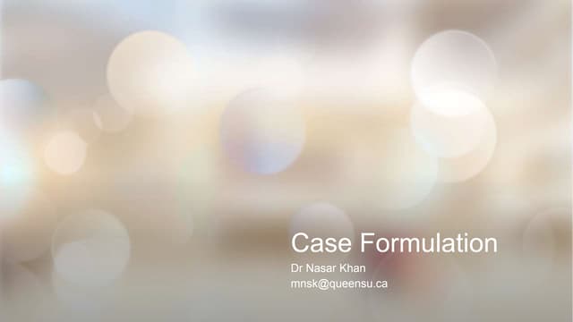 Case formulation