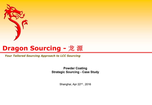 Case study-strategic sourcing of powder coating