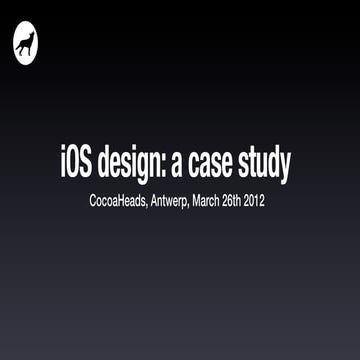 iOS design: a case study