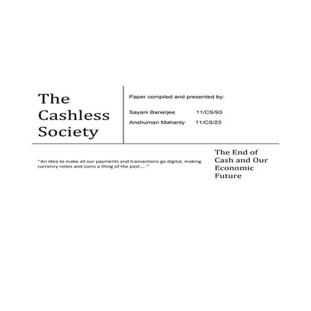 A Cashless Society