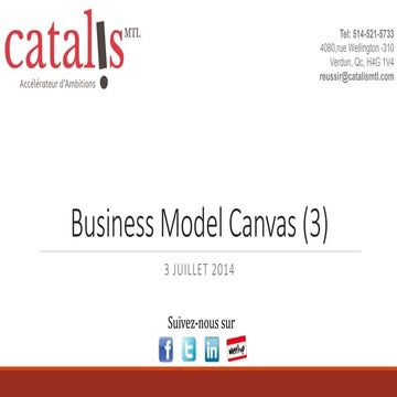 CatalisMTL - Business Model Canvas