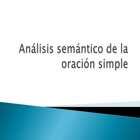 Categorías gramaticales y la oración simple