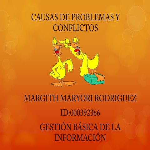 Causas de problemas y conflictos