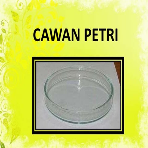 Cawan petri, jarum ose, spkulum 