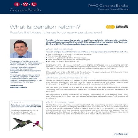 Workplace Pensions