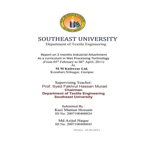 Industrial attachment of MM KNITWEAR Ltd 