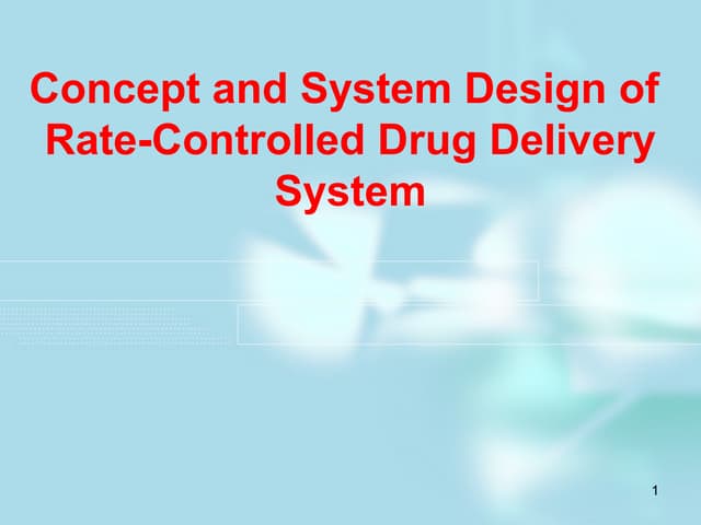control drug delivery system