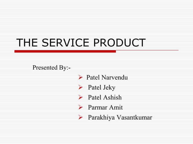 The Service Product
