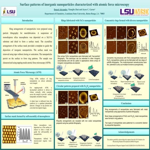 Surface patterns of inorganic nanoparticles characterized with atomic force m...