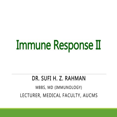 Cell mediated immune response