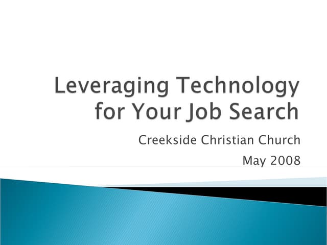 C:\Fakepath\Leveraging Technology For Your Job Search