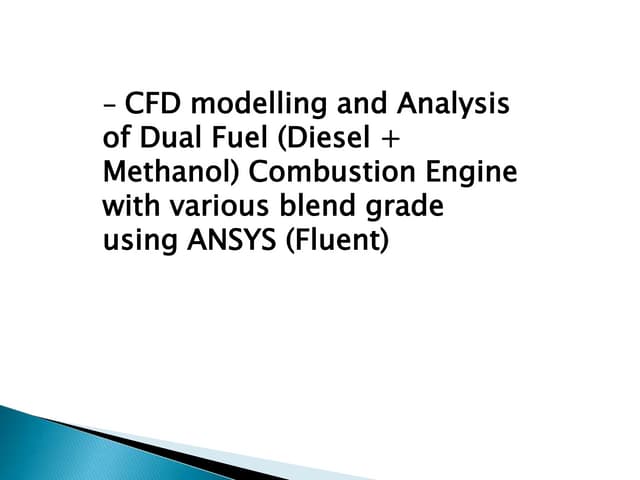 Dual   fuel  analysis  using  CFD
