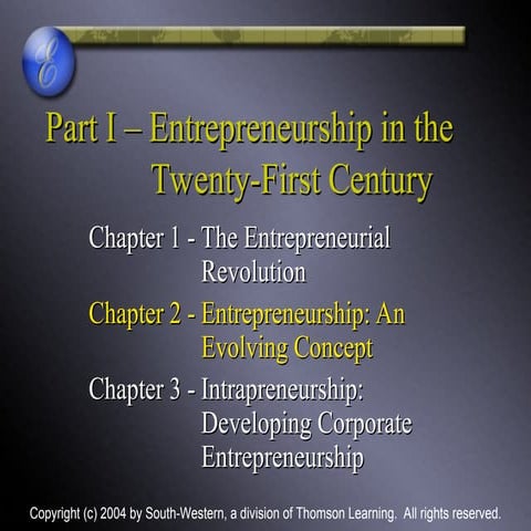 ch02.ppt Chapter 2 – Entrepreneurship:                    An Evolving Concept
