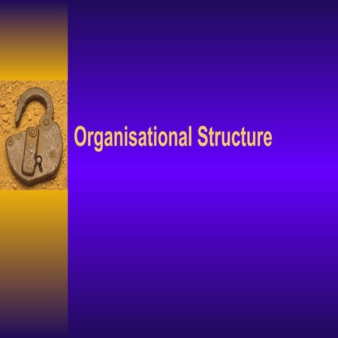Organisational Structure