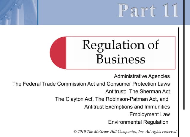 Chapter 52 – Environmental Regulation