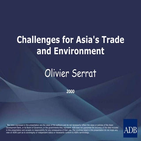 Challenges for Asia’s Trade and Environment