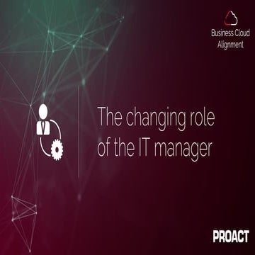 The changing role of the IT manager