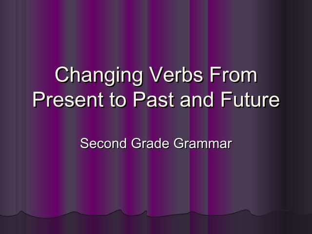 Changing verbs from_present_to_past