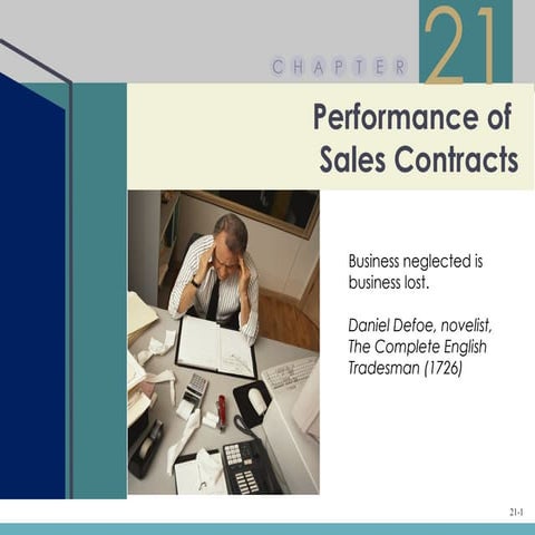 Chapter 21 – Performance of Sales Contracts