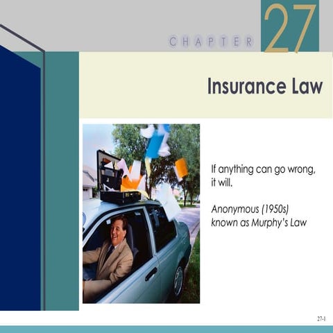 Chapter 27 – Insurance Law