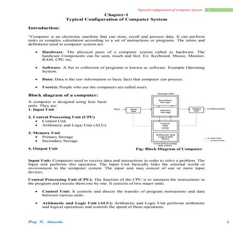 Typical Configuration of Computer System
