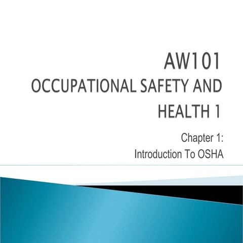 Chapter 01 -Introduction of OSHA