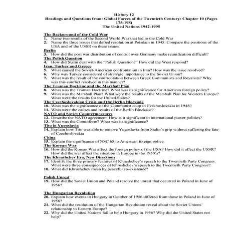 H12 Chapter 10 questions