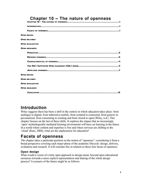 Chapter 10 the nature of openness 