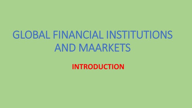 Chapter 1 understanding  financial system