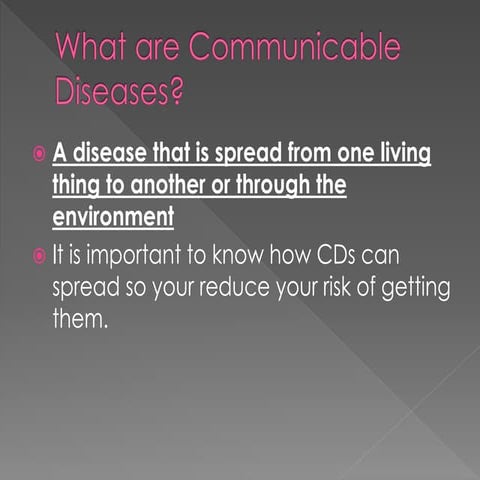 Communicable and Noncommunicable Disease