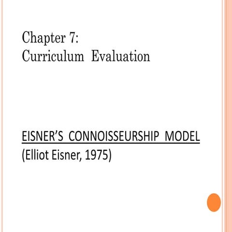 Chapter 7 evaluation eisner model