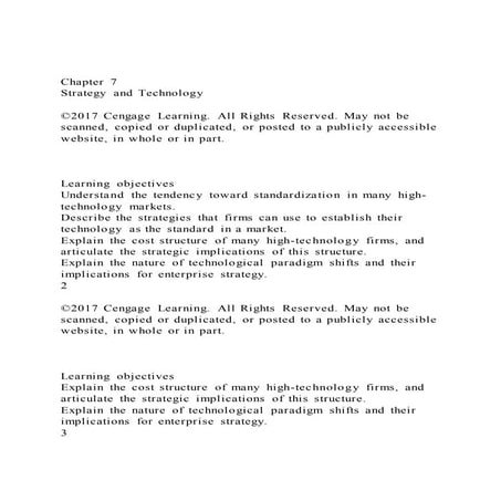 Chapter 7Strategy and Technology©2017 Cengage Learning. Al