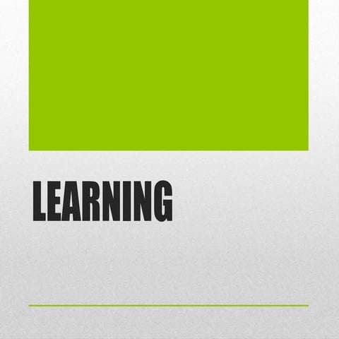 Characteristics and Principles of learning