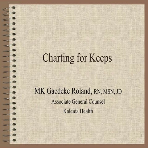 Charting For Keeps